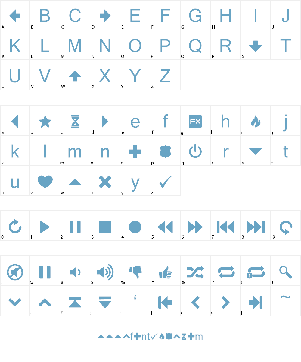 Guifx v2 Transports Font Character